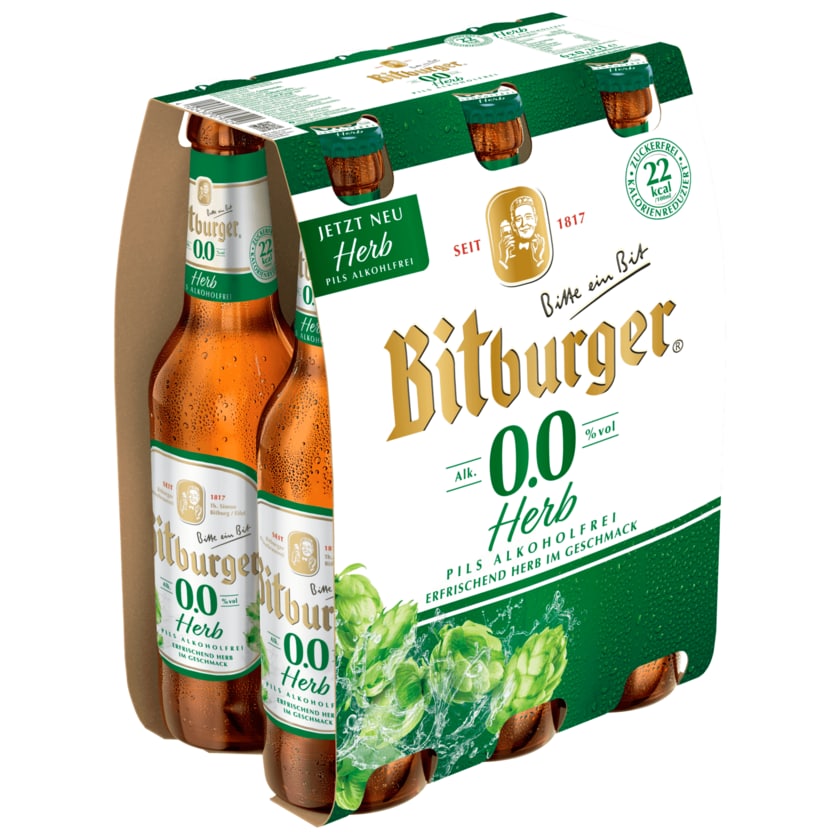 Bitburger Pils Herb 0,0% 6x0,33l